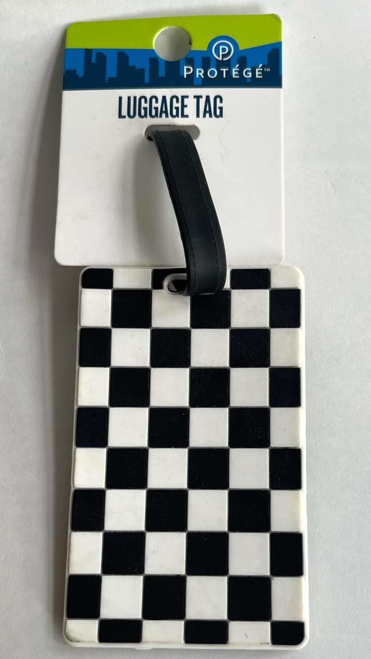 Protégé Checkered Pattern Luggage Tag